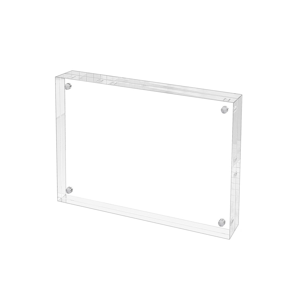Plastic Photo Frame - Magnetic Double-Sided Frame with Stand