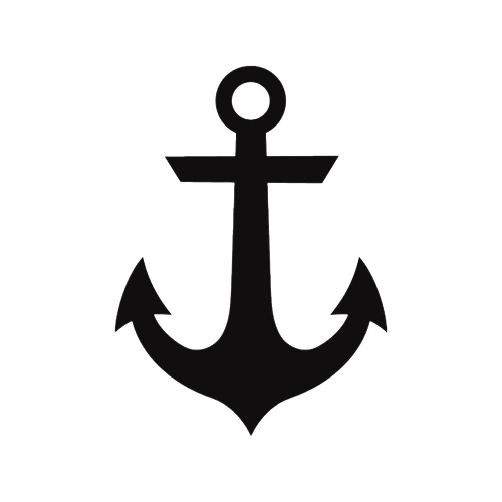 3D Printing Earrings Black anchor symbol 