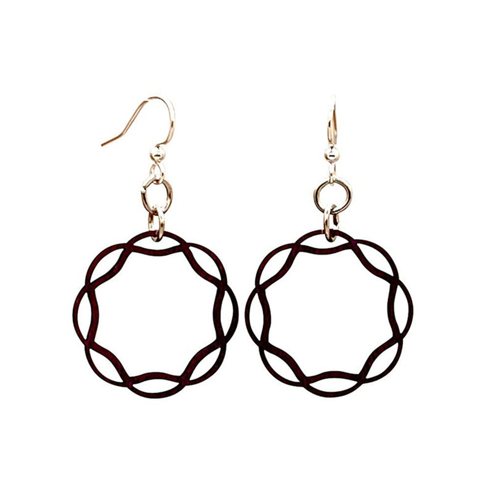 3D Printing Earrings Pair of black hoop