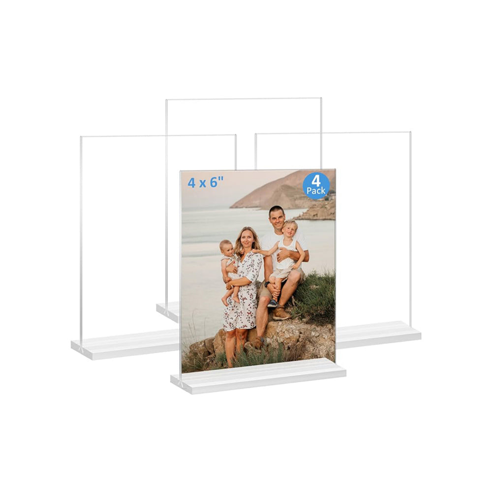 Plastic Photo Frame - Magnetic Double-Sided Frame with Stand