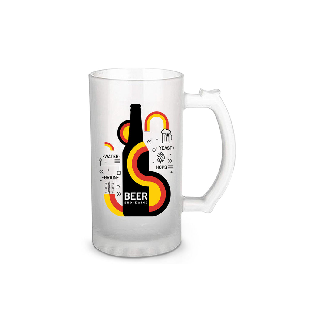 Frosted Beer Mug - 16oz Glass Beer Mug for Printing