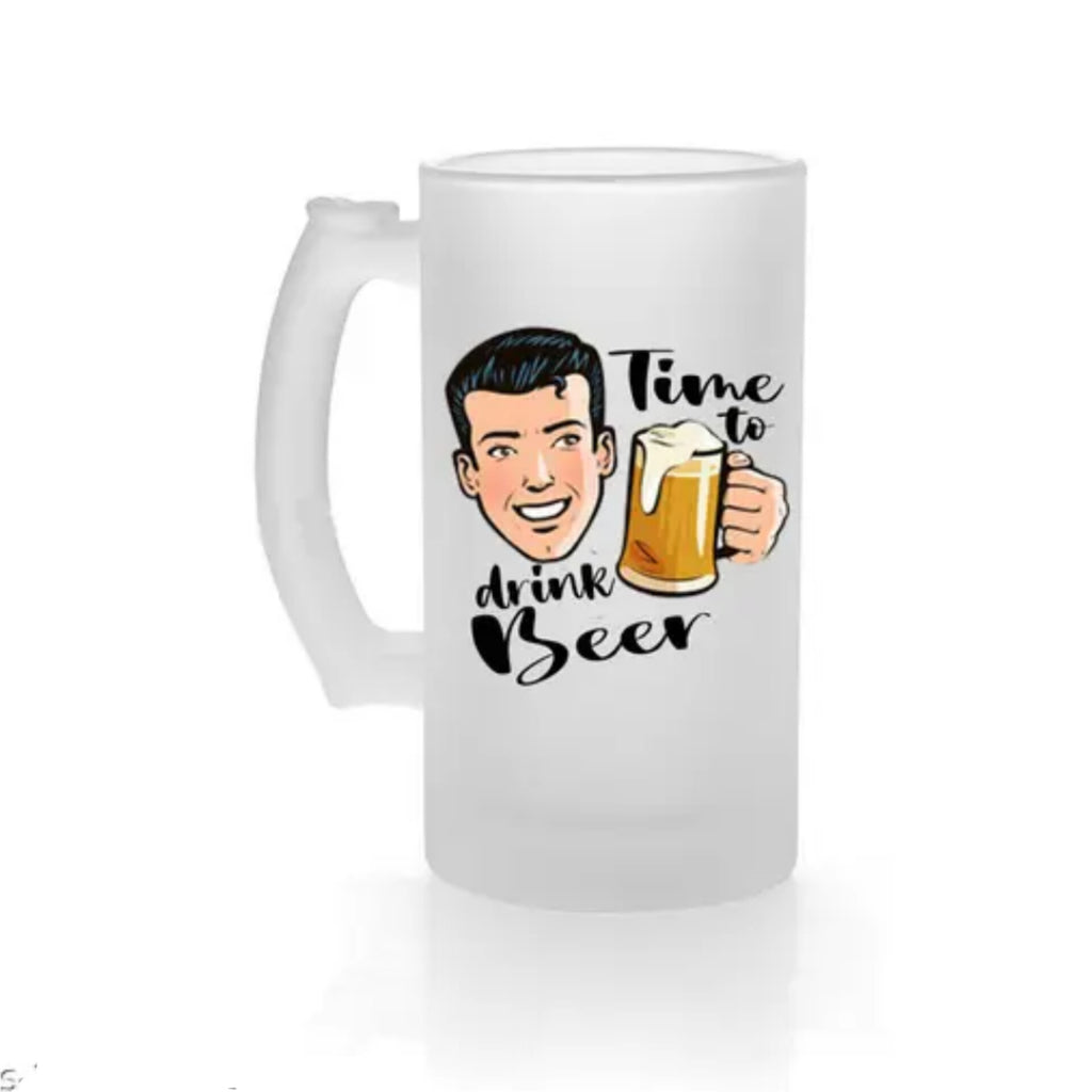 Frosted Beer Mug - 16oz Glass Beer Mug for Printing
