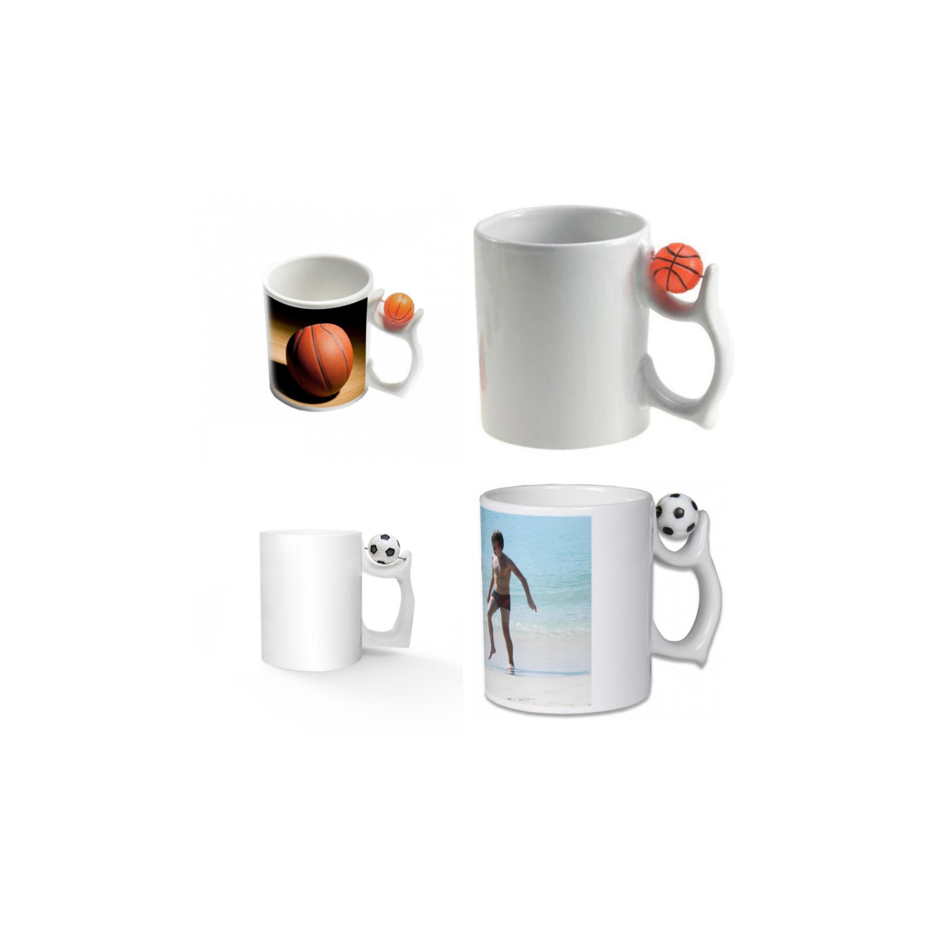 Sports Ball Mug - Basketball & Football Ceramic Mug