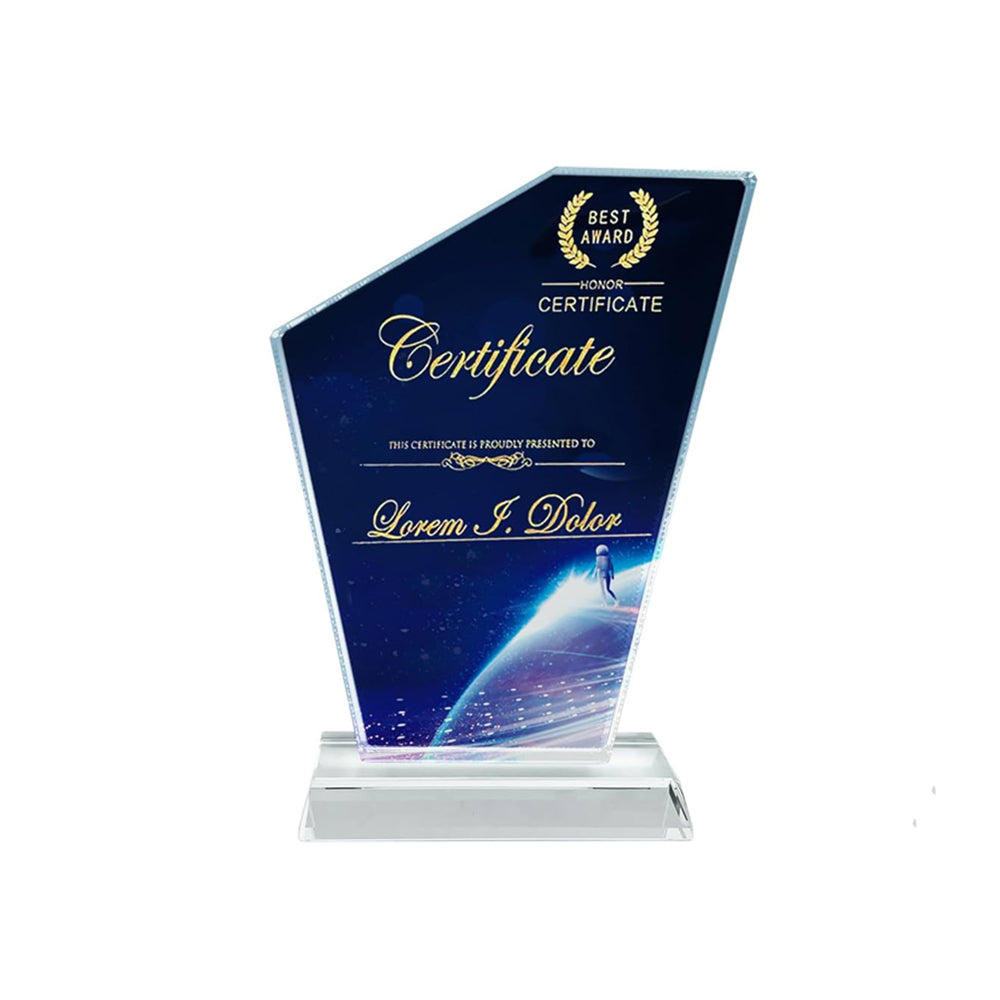 Crystal Trophy - Award Trophy with Crystal Base