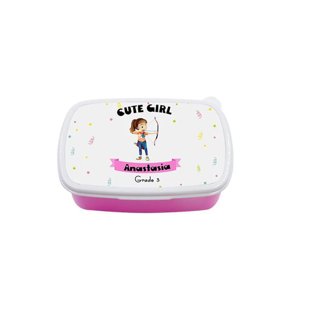 Kids Plastic Lunch Box - Personalized Back to School Lunchbox