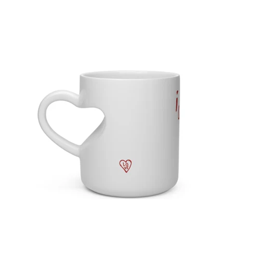 Heart Handle Mug - 9oz Ceramic Mug with Heart Shaped Handle