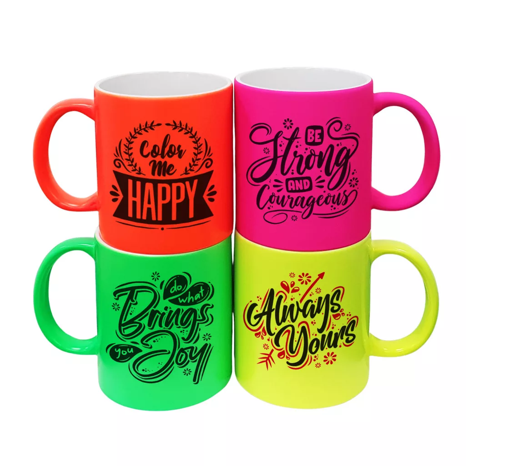 Neon Ceramic Mug - 11oz Bright Color Coffee Mug